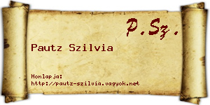 Pautz Szilvia névjegykártya