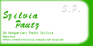 szilvia pautz business card